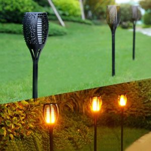 LED Solar Flame Garden Lamp