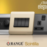 Orange Scintilla Switches and Sockets ( White / Black / Silver )